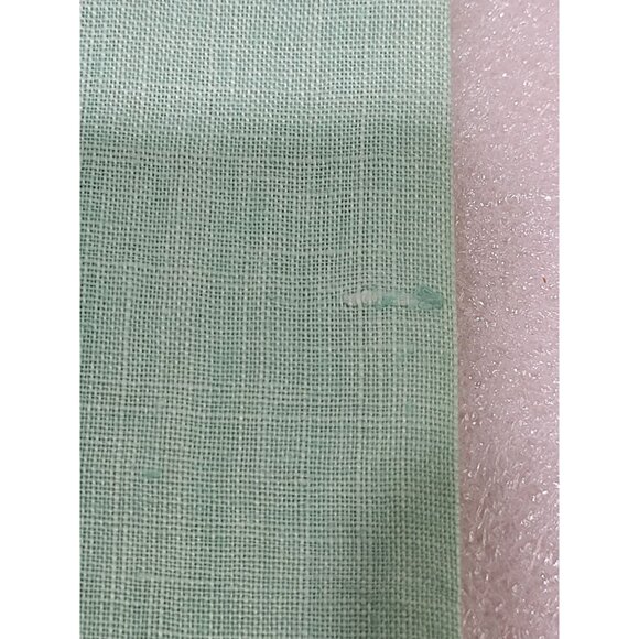 Vintage Linen Tea Towel Fingertip Fringed Embroidered Man Woman Mint Green - Picture 7 of 7